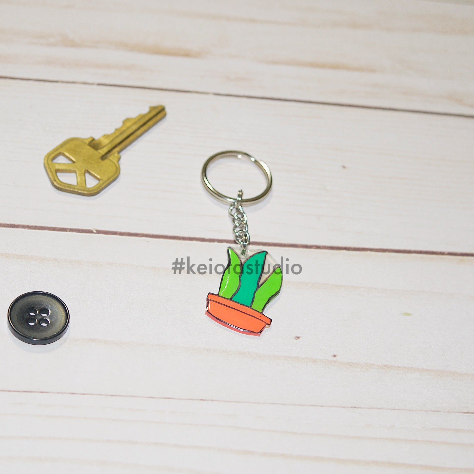 Snake Plant Keychain