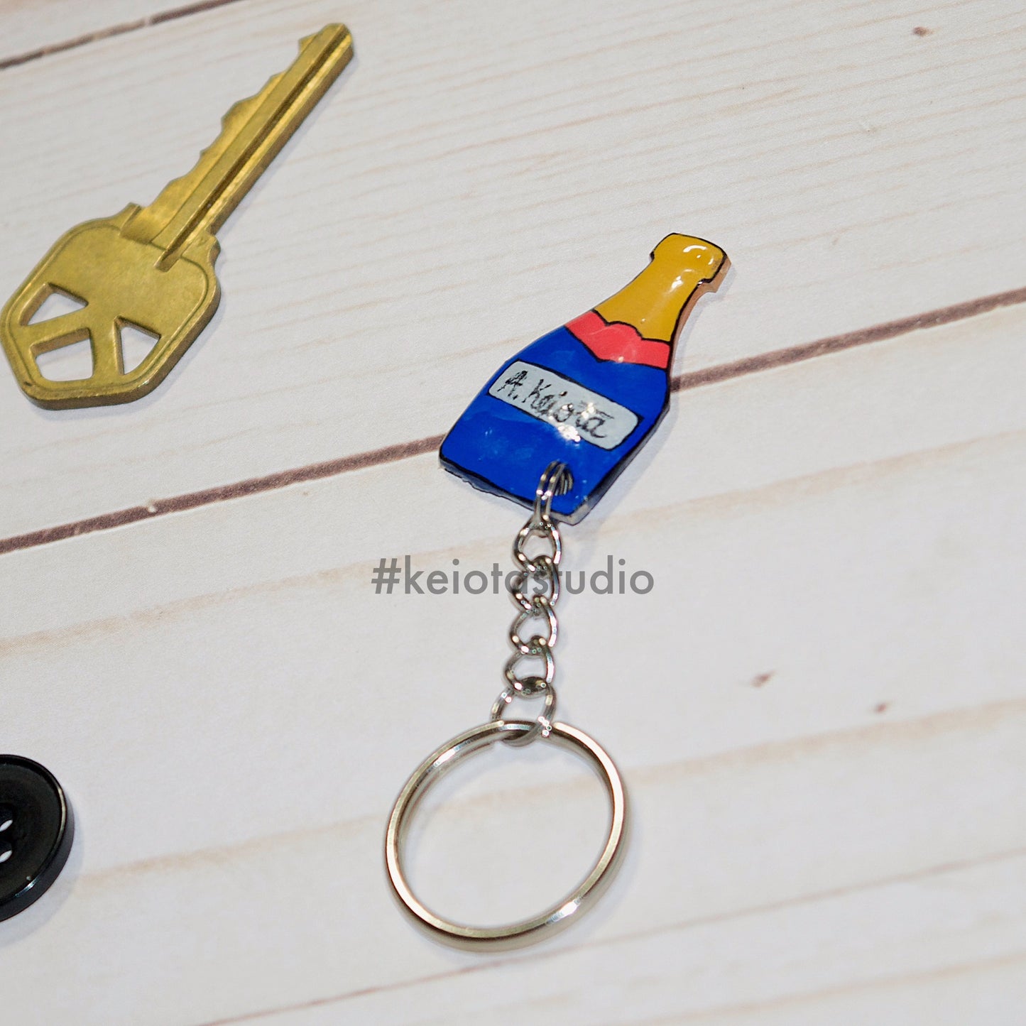 Wine Bottle Keychain