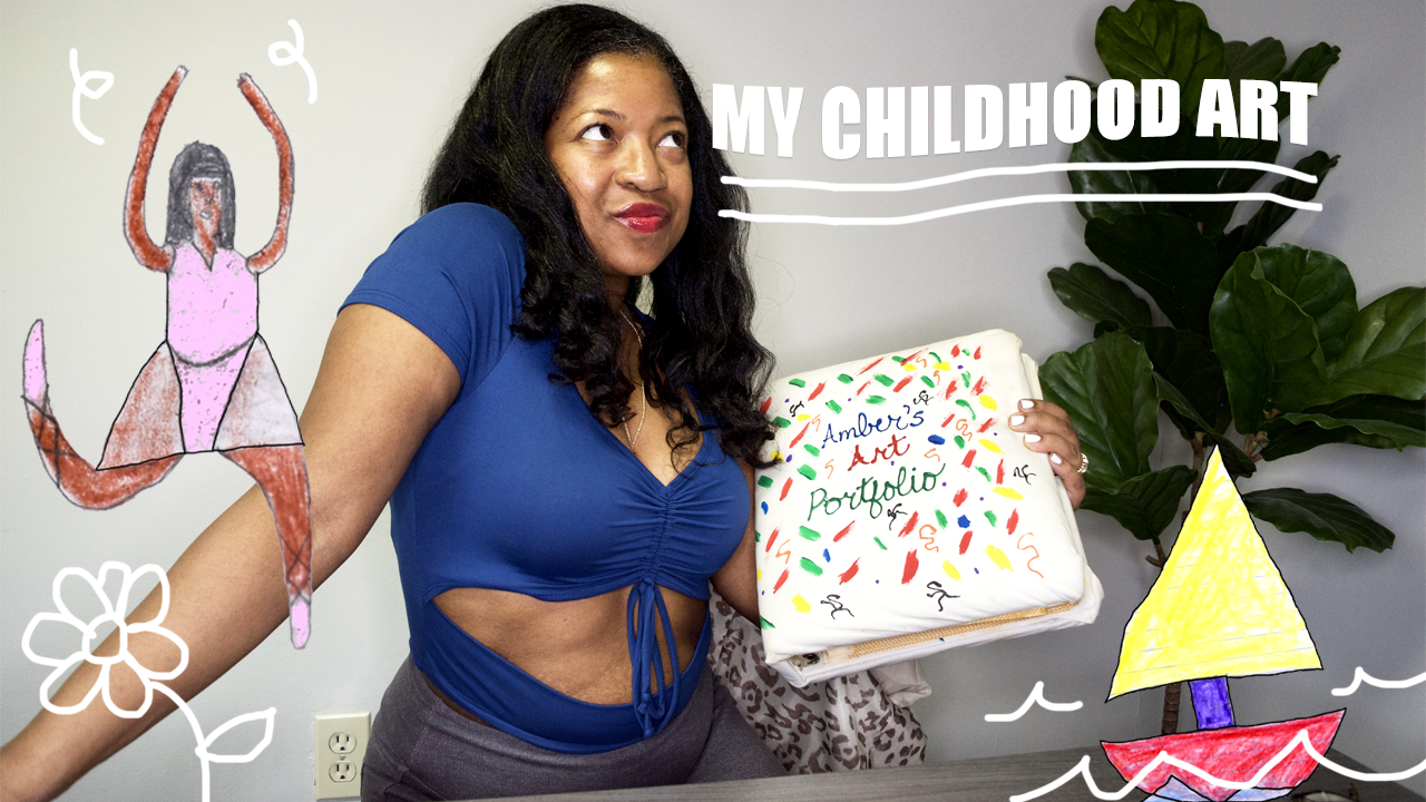 Load video: 👧🏾 MY CHILDHOOD ART PORTFOLIO FLIP THROUGH