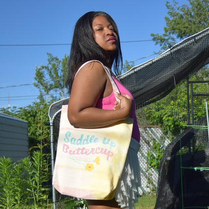 Saddle Up Tie-dye Tote Bag