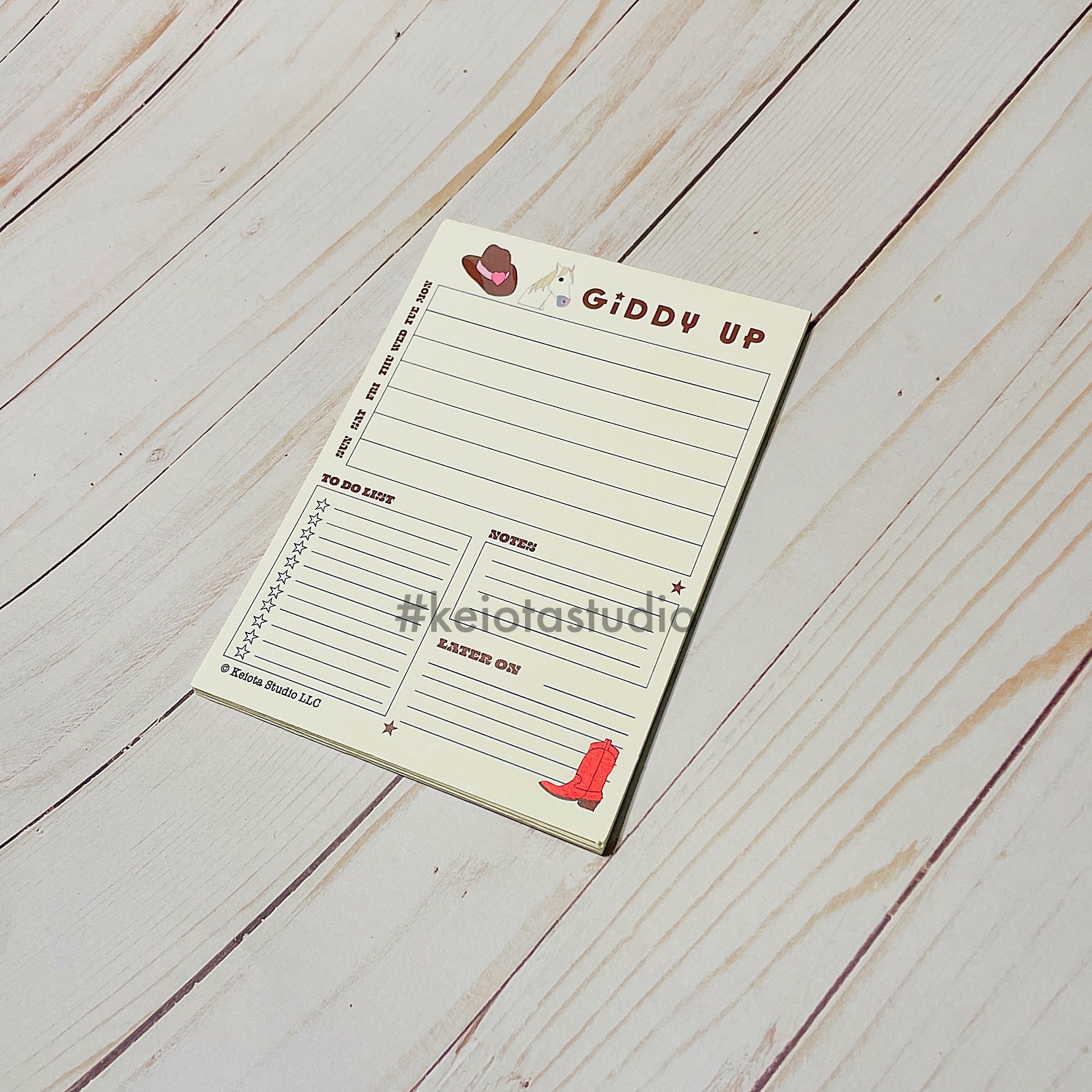 Giddy Up Notepad