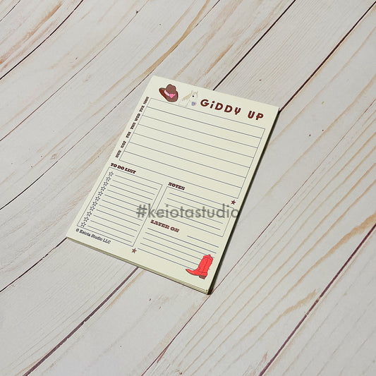 Giddy Up Notepad