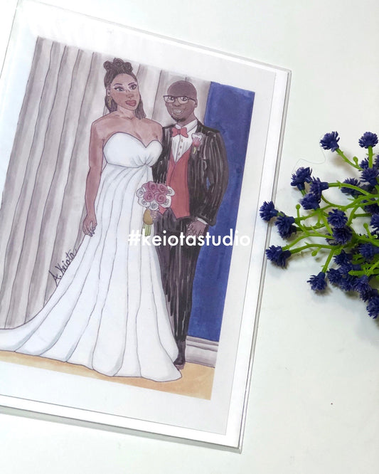 Anniversary Couple Greeting Card With Envelope