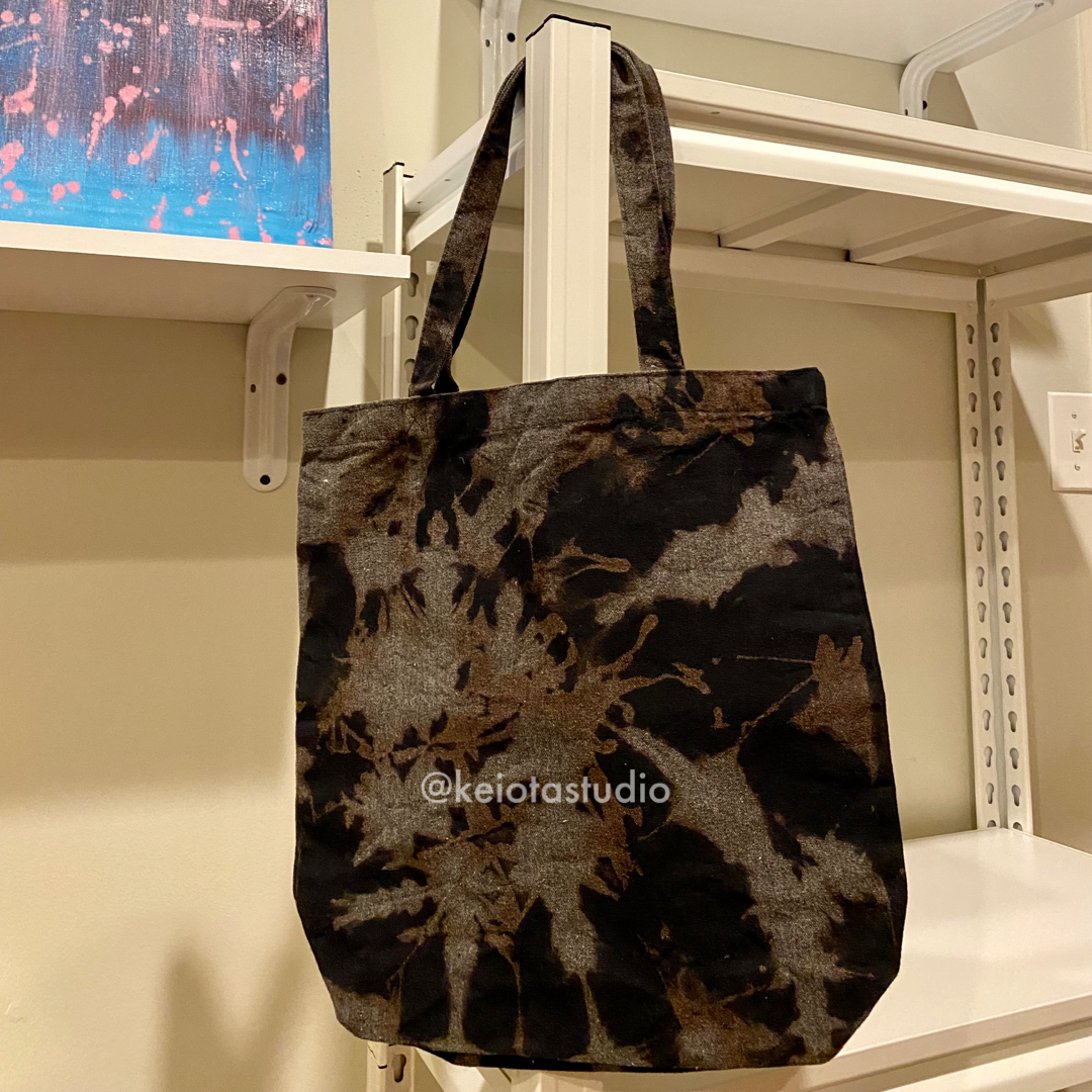 Charcoal Tie-dye Tote Bag
