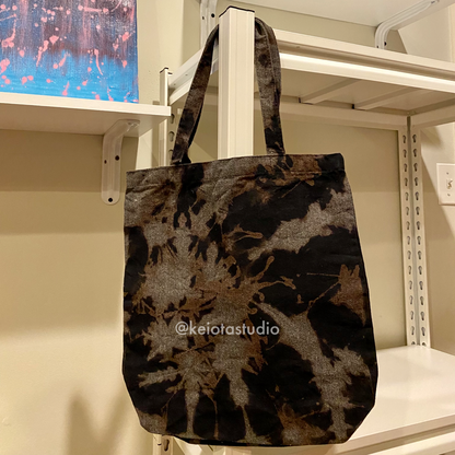 Charcoal Tie-dye Tote Bag